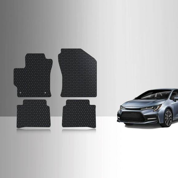 ToughPRO Front + 2nd Row Mats Compatible with Toyota Corolla 2022 - All Weather Heavy Duty (Made in USA) Black Rubber