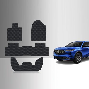 ToughPRO Black Heavy Duty Rubber Floor Mats - Custom Fit For Acura MDX 2014-2020 (Front & Second Row)