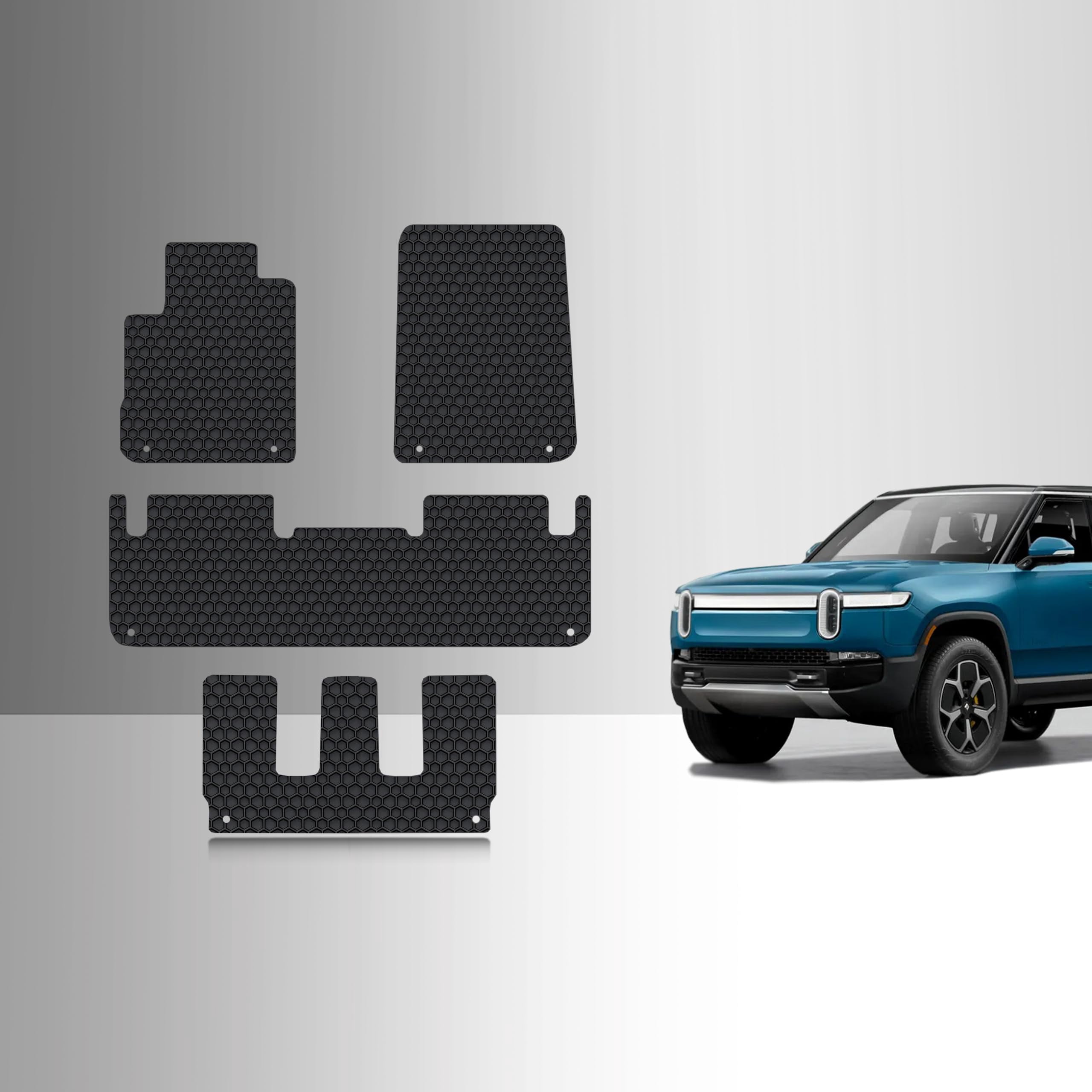 ToughPRO 3rd Row Floor Mats For 2010-2024 Toyota 4Runner – Black All Weather, Heavy Duty Rubber