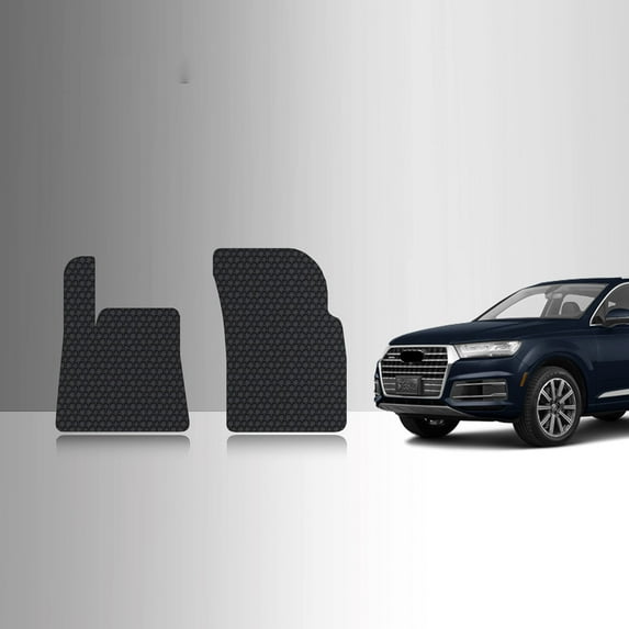 ToughPRO Front Mats Compatible with Audi Q7 2019 - All Weather Heavy Duty (Made in USA) Black Rubber
