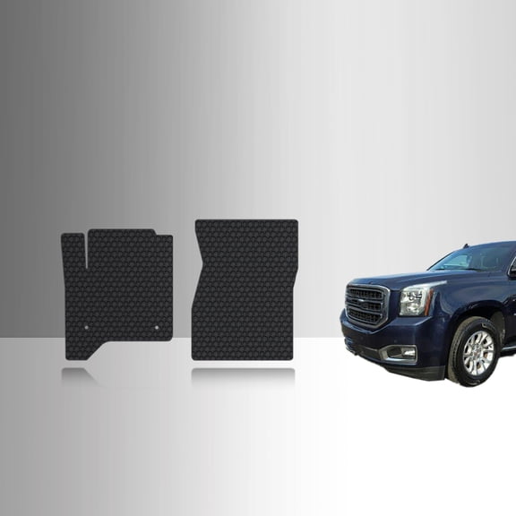 ToughPRO Front Mats Compatible with Chevrolet Suburban 2019 - All Weather Heavy Duty (Made in USA) Black Rubber