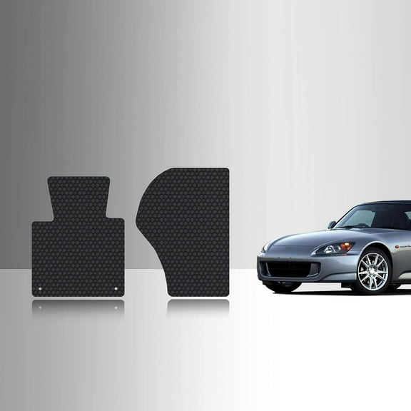 ToughPRO Front Mats Compatible with Honda S2000 2000 - All Weather Heavy Duty (Made in USA) Black Rubber