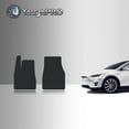 thumbnail image 1 of ToughPRO Front Mats Compatible with Tesla Model X 2020 - All Weather Heavy Duty (Made in USA) Black Rubber, 1 of 5