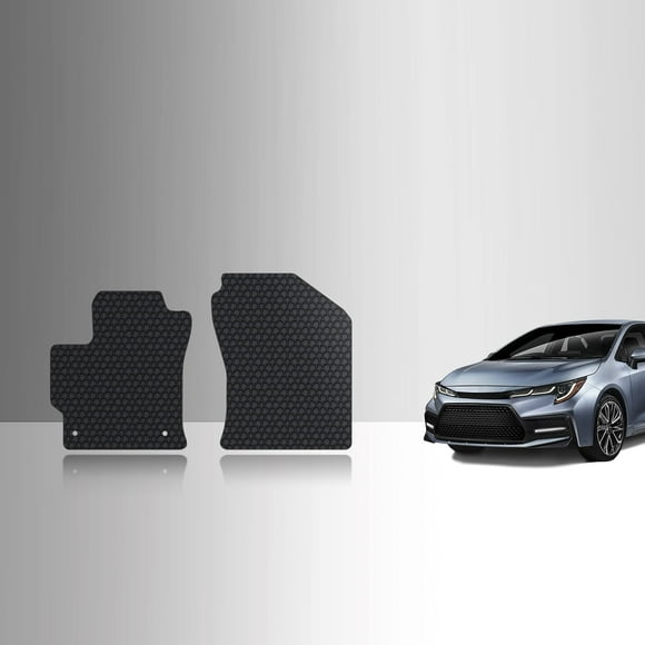 ToughPRO Front Mats Compatible with Toyota Corolla 2024 Hybrid - All Weather Heavy Duty (Made in USA) Black Rubber
