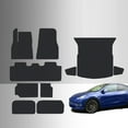 thumbnail image 1 of ToughPRO Full Set + Trunk Mats Compatible with Tesla Model Y Long Range 2022 7 Seater - All Weather Heavy Duty (Made in USA) Black Rubber, 1 of 5