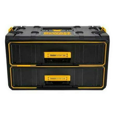 Dewalt ToughSystem 2.0 2-Drawer Tool Box, Multi, Black, 22 in W x 12 in D x 12-1/2 in H