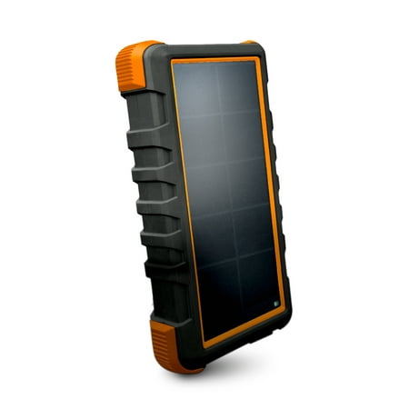 ToughTested - Solar20 20,000mAh Portable Charger with Power Delivery for Most USB Devices - Black/Orange