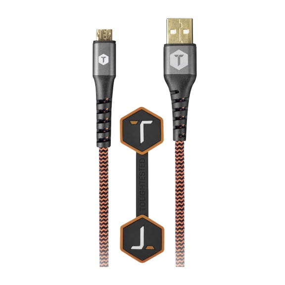 ToughTested 6FT Micro USB Braided Cable - Heavy-Duty Double-Braided Nylon Jacket, 3A Fast Charge & High-Speed Sync, Dual-Layer Shielding, Gold-Plated Micro USB & USB-A Connectors