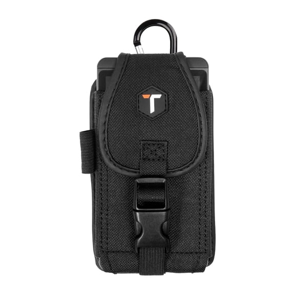 ToughTested Heavy-Duty Universal Phone Holster Pouch, Rugged Nylon Case with 6-Point Locking System, Belt Clip & Loop, One-Touch Snap Closure, Fits Large Smartphones with Case