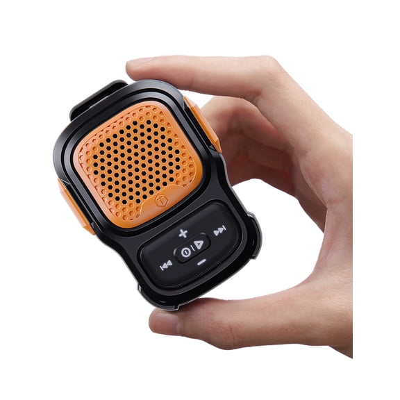 ToughTested Magna Wearable Bluetooth Speaker with Mic, IP56 Water and Dust Resistant, Clip-On Design, Up to 10-Hour Battery