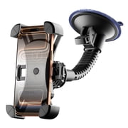 ToughTested Mammoth Windshield Phone Mount with Double-Ribbed Gooseneck, Extra-Large 4.25” Suction Cup, 4-Way Locking Claw Grip, 360° Rotation & One-Button Release
