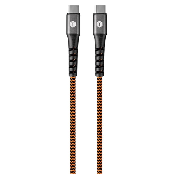 Tough Tested 6 Foot USB C to USB C Cable Fast Charging Braided Cord for Android Smartphones Tablets Laptops and USB C Devices