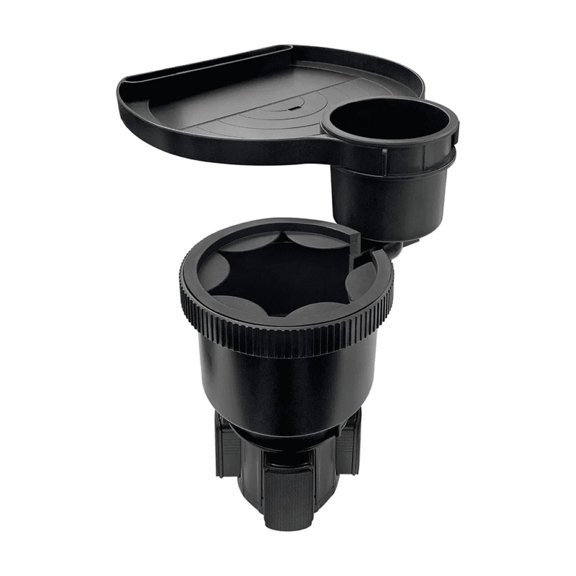 ToughTested Tough & Hungry Mega XL Cupholder Expander with Adjustable Food Tray, Snap-On Extra Cupholder & Device Slot, Universal Fit for Trucks, SUVs, RVs, Vans & Cars