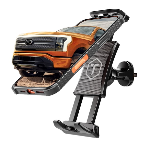 ToughTested ToughGrip Cup Holder Tablet & Phone Car Mount, Fits Devices up to 12.5", Adjustable Arm, 360 Rotation