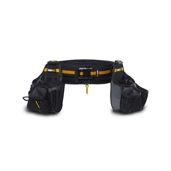 Toughbuilt 2021899 12.5 x 20.5 x 9 in. 27 Pocket Polyester Tradesman Tool Belt Set, Black & Yellow