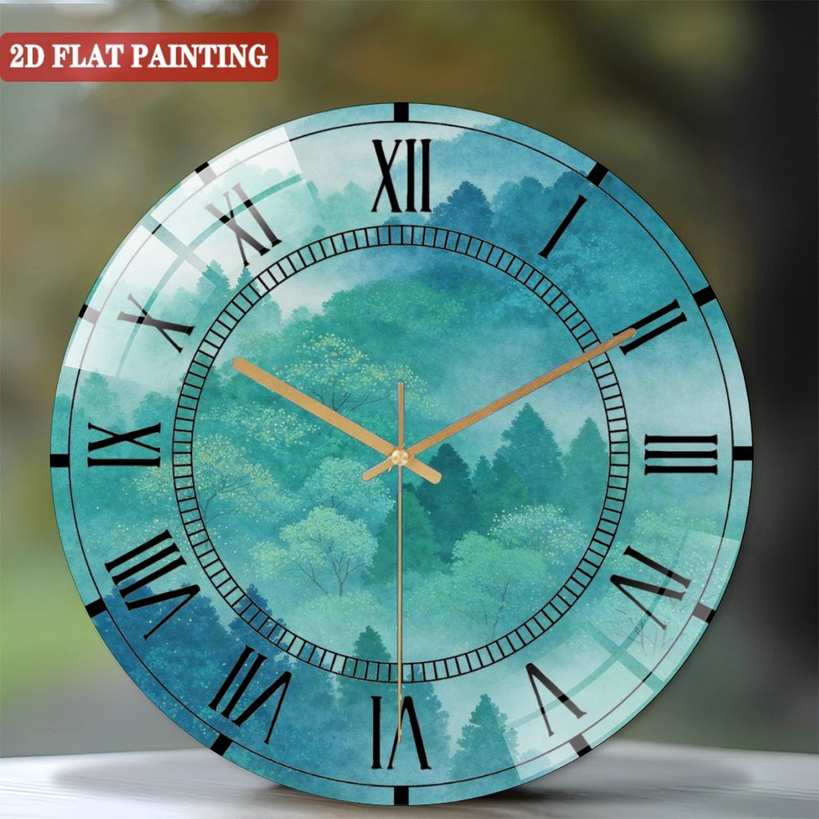 Toughened Glass Wall Clock Silent Movement, Battery Operated(AA ...