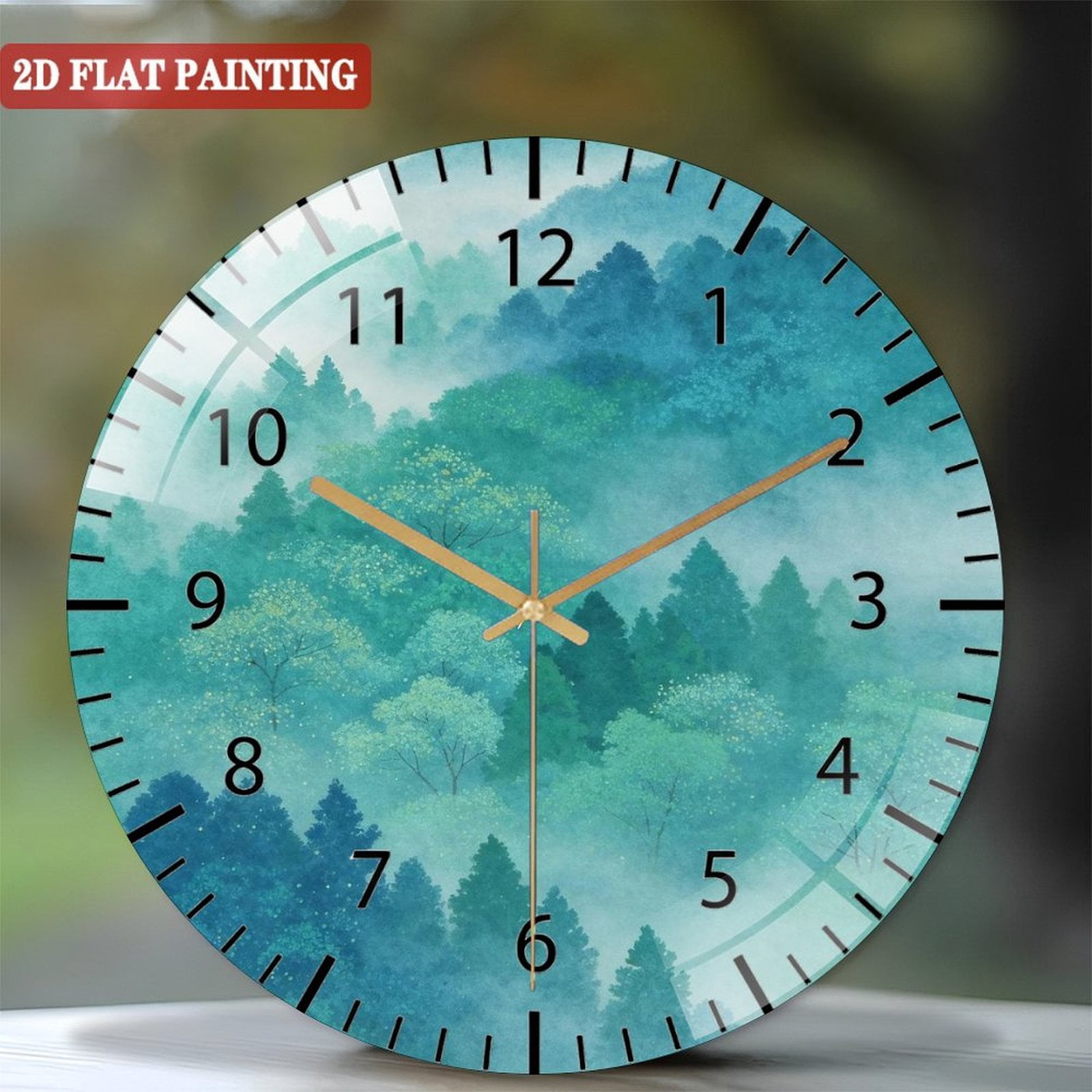 Toughened Glass Wall Clock Silent Movement, Battery Operated(AA ...