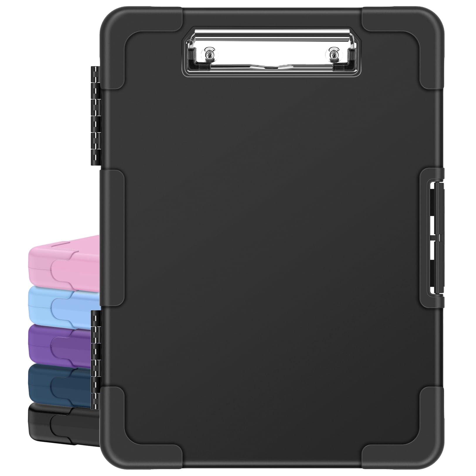 Toughest Clipboard With Storage  Internal Pen Pouch Included Letter/ A4 Size Shockproof Heavy Duty Plastic Clip Boards 8.5x11" High Capacity Clipboards Box Case For Contractor Trucker Driver