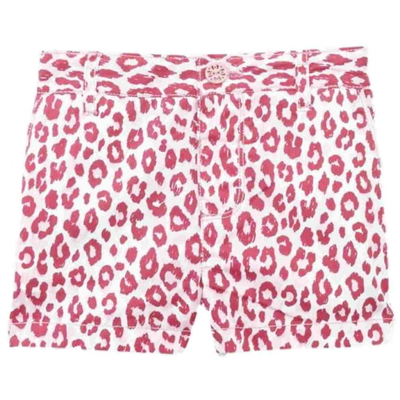 Toughskins Girls Pink & White Leopard Print Poplin Shorts 5