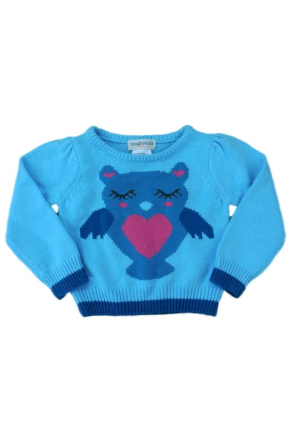 Girls Toddler & Infant Blue Owl Pullover Sweater 3T