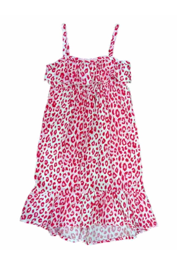 Infant & Toddler Girls Pink Leopard Maxi Dress Sleevless Sundress 24m