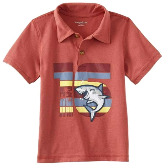 Toughskins Toddler & Little Boys Red Polo Shark T-Shirt 4T