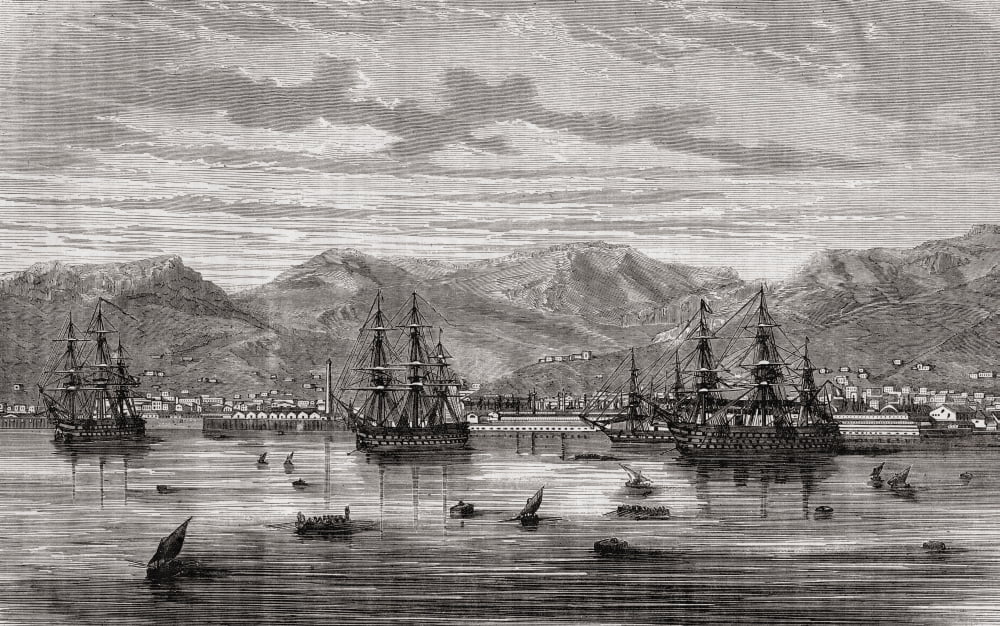 Toulon France In The 18Th CenturyFrom Histoire De La Revolution Francaise By Louis Blanc Canvas Art - Ken Welsh Design Pics (19 x 12)