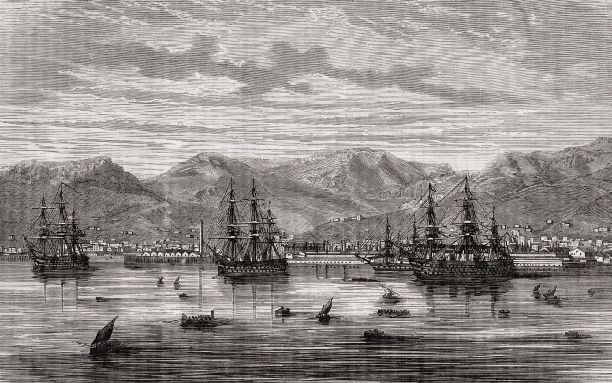 Toulon France In The 18Th CenturyFrom Histoire De La Revolution Francaise By Louis Blanc Canvas Art - Ken Welsh Design Pics (38 x 24)