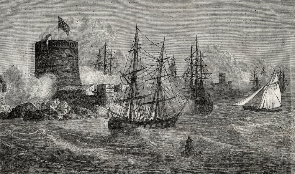 Toulon France The Port In The 18Th Century From Histoire De La Revolution Francaise By Louis Blanc Canvas Art - Ken Welsh Design Pics (38 x 22)