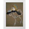 thumbnail image 1 of Toulouse-Lautrec, Henri 11x14 White Modern Wood Framed Museum Art Print Titled - La Chanteuse: Yvette Gilbert, 1 of 4
