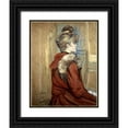 thumbnail image 1 of Toulouse-Lautrec, Henri 12x14 Black Ornate Wood Framed with Double Matting Museum Art Print Titled - Young Woman with her Fur, Mademoiselle Jeanne Fontaine, 1 of 4