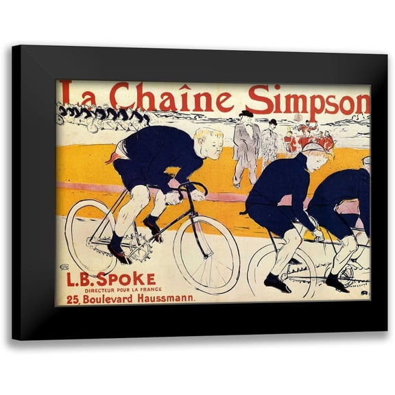 Toulouse-Lautrec, Henri 14x11 Black Modern Framed Museum Art Print Titled - The Simpson Chain