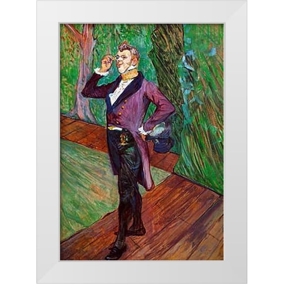 Toulouse-Lautrec, Henri 14x18 White Modern Wood Framed Museum Art Print Titled - Portrait Of MSamary