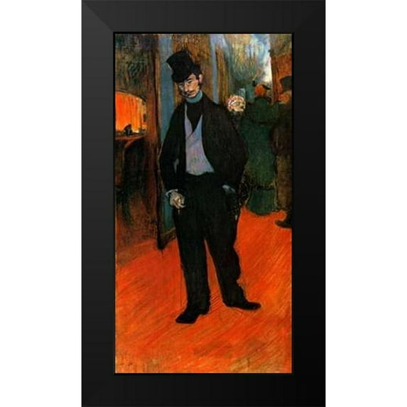 Toulouse-Lautrec, Henri 14x24 Black Modern Framed Museum Art Print Titled - Portrait Of Gabriel Tapie De Celeyran