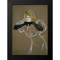 thumbnail image 1 of Toulouse-Lautrec, Henri 18x24 Black Modern Framed Museum Art Print Titled - La Chanteuse: Yvette Gilbert, 1 of 4