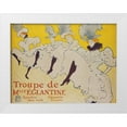 thumbnail image 1 of Toulouse-Lautrec, Henri 24x19 White Modern Wood Framed Museum Art Print Titled - La Troupe De Mademoiselle Eglantine, 1 of 4