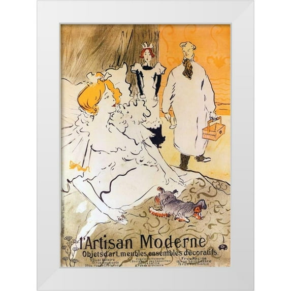 Toulouse-Lautrec, Henri 24x32 White Modern Wood Framed Museum Art Print Titled - The Modern Craftsman