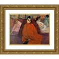 thumbnail image 1 of Toulouse-Lautrec, Henri 32x25 Gold Ornate Wood Framed with Double Matting Museum Art Print Titled - In The Salon The Sofa, 1 of 4