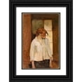 thumbnail image 1 of Toulouse-Lautrec, Henri de 11x14 Black Ornate Wood Framed with Double Matting Museum Art Print Titled - A Montrouge Rosa La Rouge, 1 of 4