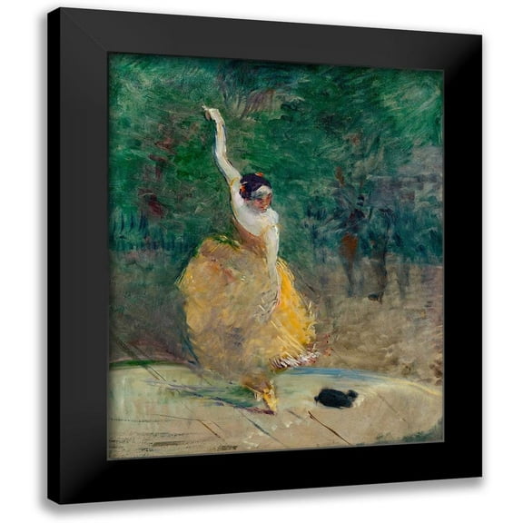 Toulouse-Lautrec, Henri de 12x14 Black Modern Framed Museum Art Print Titled - Spanish Dancer