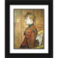 thumbnail image 1 of Toulouse-Lautrec, Henri de 12x14 Black Ornate Wood Framed with Double Matting Museum Art Print Titled - Portrait Study of a Woman, 1 of 4
