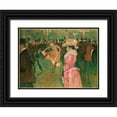 thumbnail image 1 of Toulouse-Lautrec, Henri de 18x15 Black Ornate Wood Framed with Double Matting Museum Art Print Titled - At the Moulin Rouge- The Dance, 1 of 4