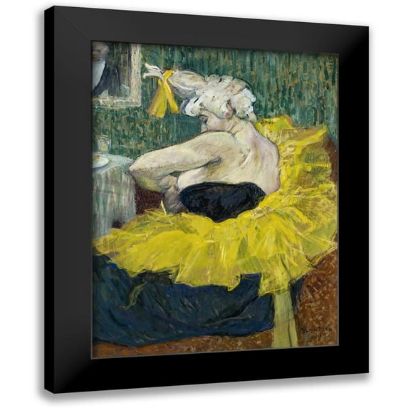 Toulouse-Lautrec, Henri de 19x24 Black Modern Framed Museum Art Print Titled - The Clown Cha-U-Kao