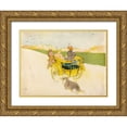 thumbnail image 1 of Toulouse-Lautrec, Henri de 24x19 Gold Ornate Wood Framed with Double Matting Museum Art Print Titled - Country Outing, 1 of 4