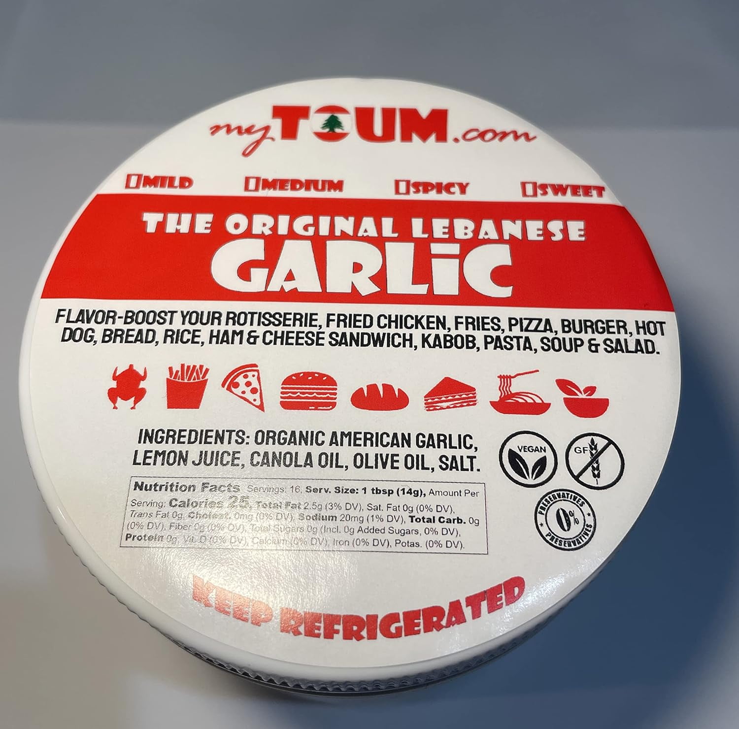 Toum Lebanese Garlic Sauce Roasted Vegan Dip Spread Mayo Mayonnaise