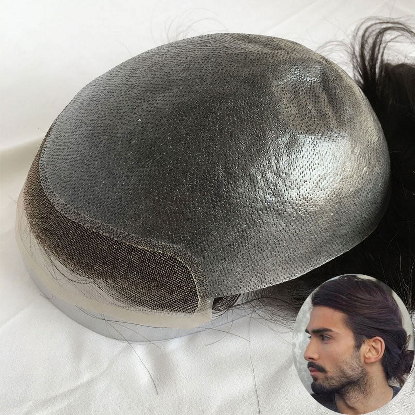 Toupee for Men 100 European Human Hair Swiss Lace Front Natural Hairline Hair Pieces 0.08mm Thin Skin PU V looped Men s Hair Replacement System 8x10