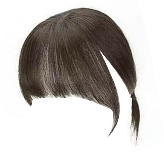 Toupee Replacement Bangs Toppers Flat Neat Hair Bangs for Daily Wear Women Fringe Hair Extensions Add Volumes