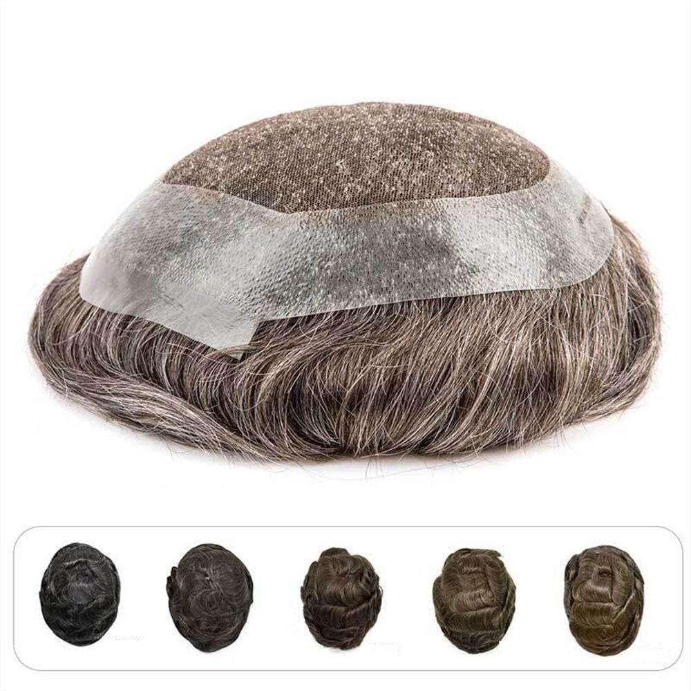 Toupee for Men Human Hair Men's Capillary Prosthesis Swiss Lace ...