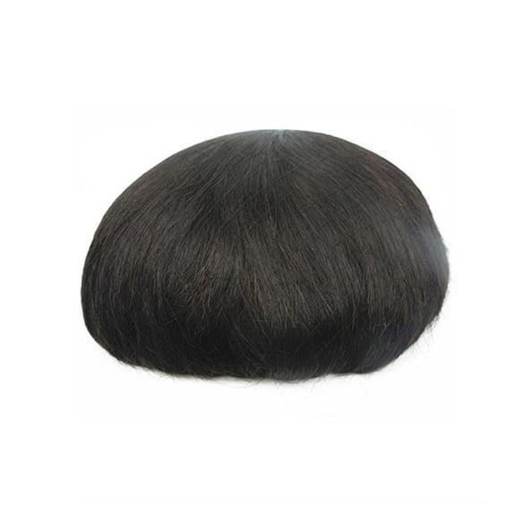 Toupee for Men Human Hair Prosthesis Hair Units Mono Combine with Behind PU pieces