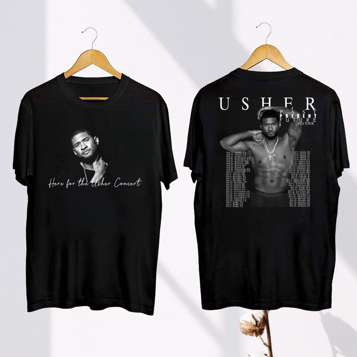 Usher Past Present Future Tour 2024 Shirt, Usher Concert 2024 Shirt